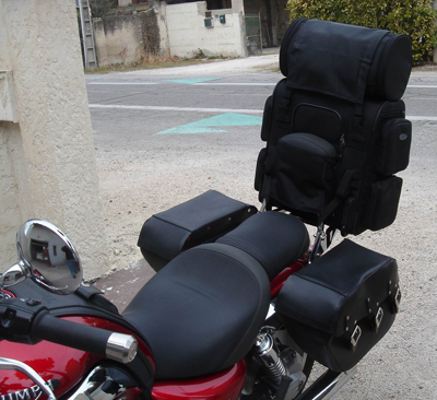 Corbin Saddle Bags on Bags   Mod  Le Route66 Avec Top Roll   Triumph Rocket 3   Une Moto D